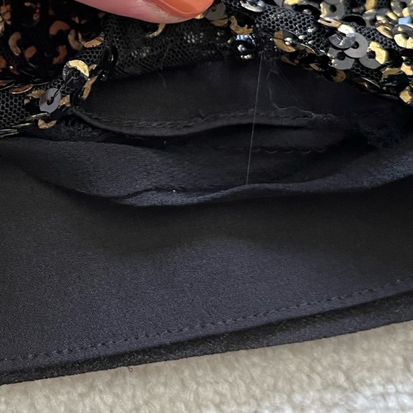 DIANE VON FURSTENBERG Pellina Squin Black/Gold Tank Dress Size 4 Cocktail - Picture 3 of 12